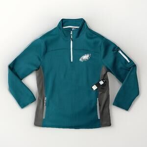 NFL Philadelphia Eagles Midnight Green Grind Iron Quarter-Zip Pullover L NWT
